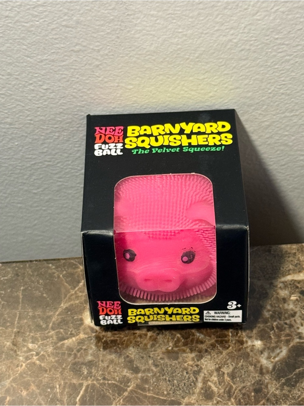 NeeDoh Barnyard Squishers Pink Velvet Pig - Soft RARE